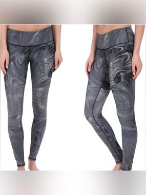 Alo Yoga High Waist Airbrush Marble Leggings Athleisure Yoga Gym Fitness Medium